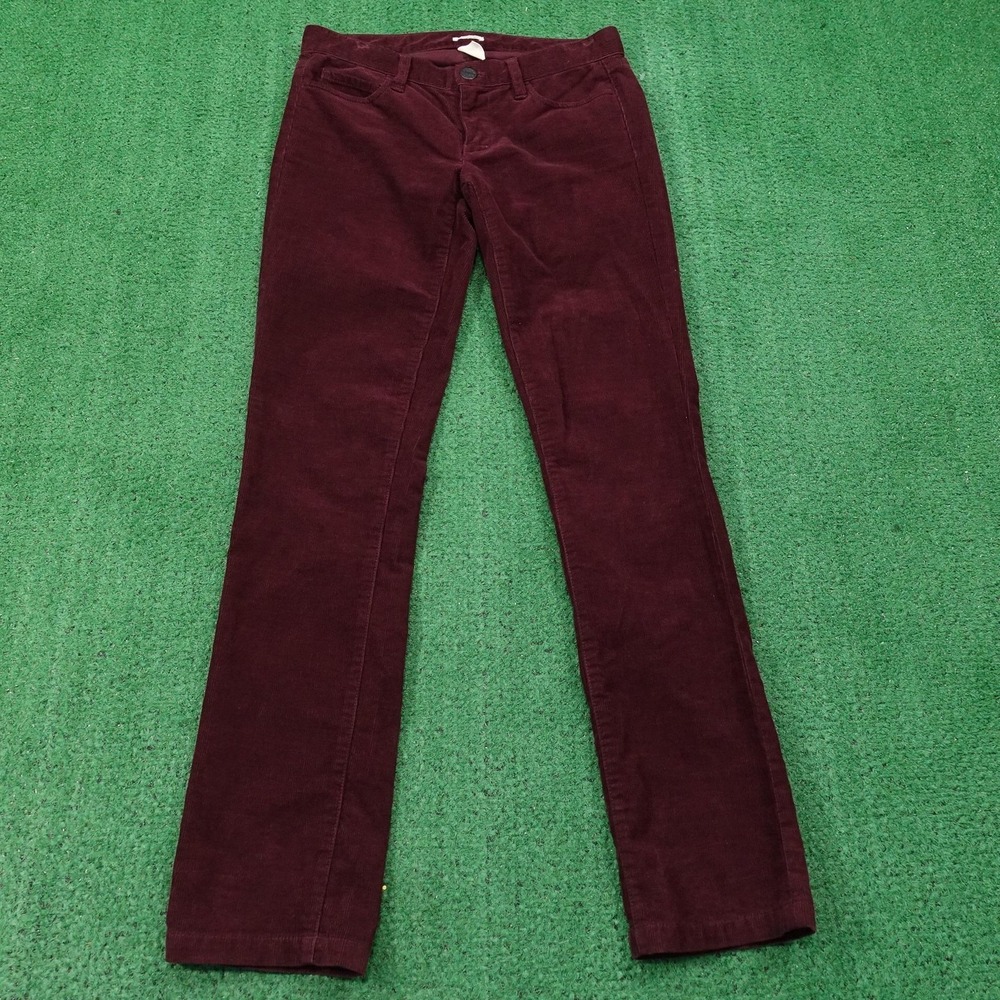 J.CREW Pants Womens 24S Red Matchstick Corduroy Chino Stretch Flat Front
